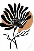 Plakat 61x91,5cm Rozkwit Minimalistyczny , Wnętrza Styl Skandynawski, Boho
