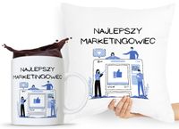 Dla Marketingowca Zestaw Poduszka + Kubek Prezent Z Nadrukiem Ze Zdjęciem