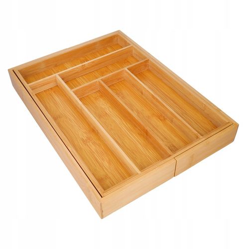 WKŁAD DO SZUFLADY na sztućce bambusowy rozsuwany regulowany organizer 52x43 na Arena.pl