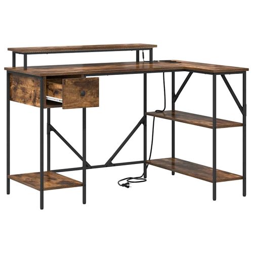 Biurko Wędzony dąb 120 x 79 x 86.5 cm Materiał drewnopochodny na Arena.pl