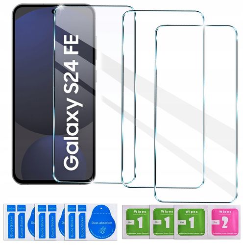 3x SZKŁO HARTOWANE do Samsung Galaxy S24 FE SZYBKA 9H | zestaw 3 sztuk na Arena.pl