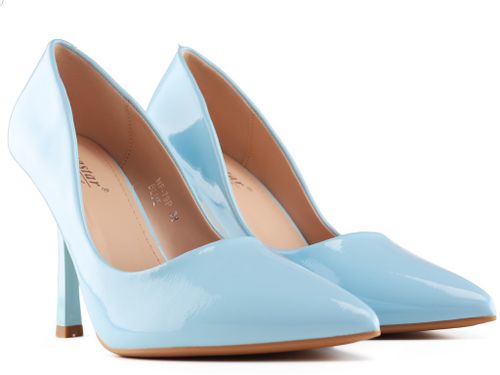 Błękitny szpilki damskie eko skóra klasyczne 40 na Arena.pl