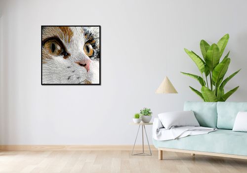 Plakat 80x80cm Nitkowany Kot na Arena.pl