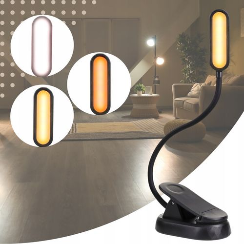 LAMPKA DO CZYTANIA KSIĄŻEK USB LAMPKA NOCNA Z KLIPSEM ZDROWA DLA OCZU 8 LED na Arena.pl