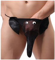 Stringi Słoń Męskie Majtki Czarne Śmieszne Na Prezent (B32)