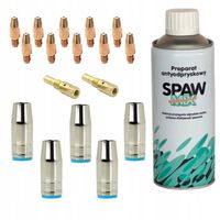 Zestaw części uchwyt MIG MB25 MIGOMAT dysza łącznik końcówka 0,8mm