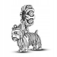 Zawieszka SREBRO 925 Charms Koralik Pies York