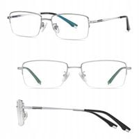 ULTRALEKKIE okulary Zerówki TYTANOWE Blue Light do Komputera Oprawki Męskie