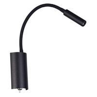 Kinkiet LAMPA ścienna NUTO NERO Orlicki Design metalowa OPRAWA na peszlu LED 3W 3000K do czytania czarna