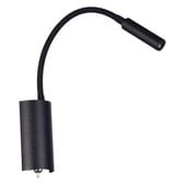 Kinkiet LAMPA ścienna NUTO NERO Orlicki Design metalowa OPRAWA na peszlu LED 3W 3000K do czytania czarna