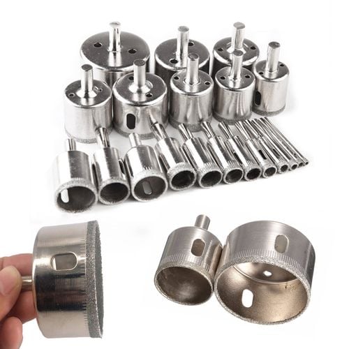 Otwornice diamentowe do szkła płytek gresu zestaw do wiercenia otworów na Arena.pl