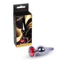 Mylove Toys - Jewellery Dark Silver Butt Plug- Red