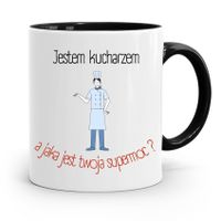 Kubek Czarny Dla Kucharza Kucharki Twoja Supermoc? Z Nadrukiem Ze Zdjęciem
