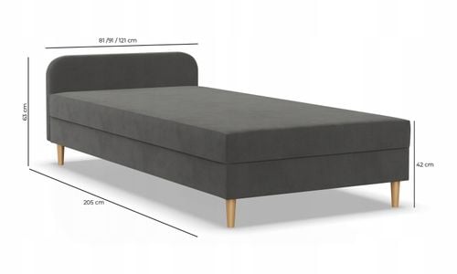 Łóżko Kontynentalne CASPE BEŻOWE JEDNOOSOBOWE Pojedyncze 120x200 na Arena.pl