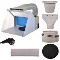 kabina malarska modelarska + wentylator + regulacja do aerografu malowania