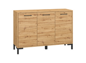 Komoda 3- Drzwiowa 3D 120 cm Dąb Artisan NIVA ML