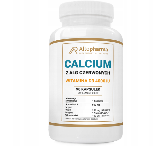 Altopharma Calcium z alg czerwonych 90 kaps. zdjęcie 1