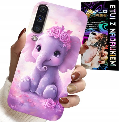 ETUI DO SAMSUNG A50 / A30S - SŁODKI SŁONIK NA RÓŻOWYM TLE CASE +FOLIA na Arena.pl