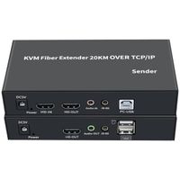 KVM extender światłowodowy HDMI+USB 20 km audio/IR Full HD 1080p