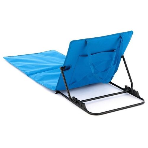 Regulowana mata plażowa z oparciem - niebieska na Arena.pl