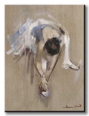 Baletnica Easing Her Toes - Obraz na płótnie 60x80 cm na Arena.pl