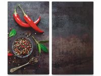 SZKLANE PŁYTY OCHRONNE NA KUCHENKĘ OZDOBNE CHILI