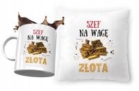 Dla Szefa Zestaw Poduszka + Kubek Na Prezent Z Nadrukiem Ze Zdjęciem