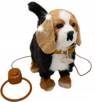 INTERAKTYWNY PIESEK NA SMYCZY pies NA PILOTA maskotka CHODZI SZCZEKA BEAGLE