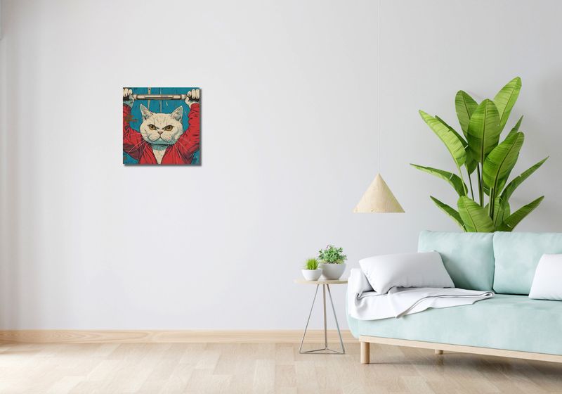 Obraz 40x40cm Mistrz Ciężarów zdjęcie 2