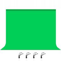 2 x Tło materiałowe zielone typu green screen 3x2m