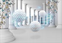 FOTOTAPETA Tunel 3D lilie kwiaty widok 300x210FLI