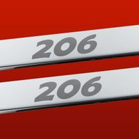 Listwa progowa PEUGEOT 206 Stal nierdzewna 304 połysk 2szt