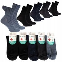 Skarpety Bezuciskowe Medyczne Bawełniane POLSIE 5-pak Antyzapachowe