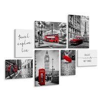 Obrazy Canvas Do Salonu Uliczki BIG Ben Wieża Eiffla Architektura 110cm x 80cm