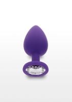 korek analny z kryształkiem diamond booty jewel fioletowy 9 cm