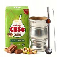 Zestaw do Yerba Mate CBSe Dubajska Czekolada + Matero Palo Santo i Bombilla
