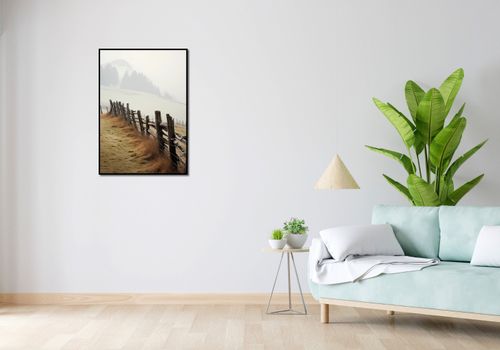 Plakat 59,4x84,1cm Spowity Mgłą na Arena.pl