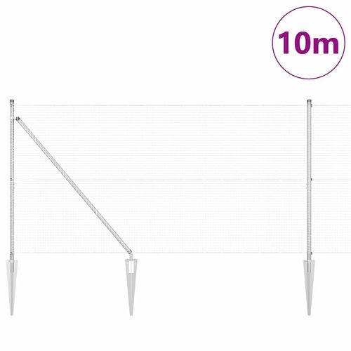 Ogrodzenie z słupkami Srebrny 1.4 x 10 m Stal na Arena.pl