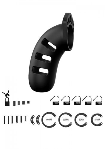 model 21   chastity   4.5   silicone cock cage   black na Arena.pl