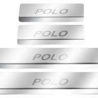 Listwa progowa VOLKSWAGEN POLO MK6 AW Stal nierdzewna 304 połysk 4szt