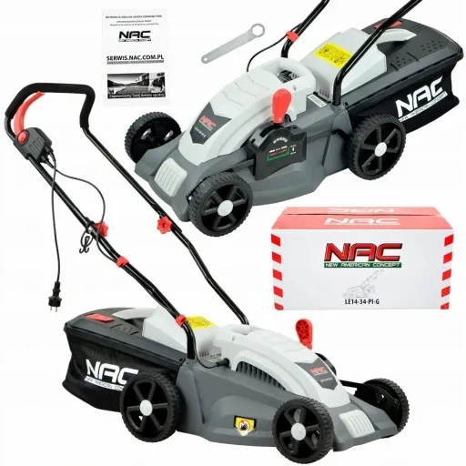 KOSIARKA ELEKTRYCZNA NAC LE14-34-PI-G 1400 W INDUKCJA MULCZOWANIE 34 CM zdjęcie 1