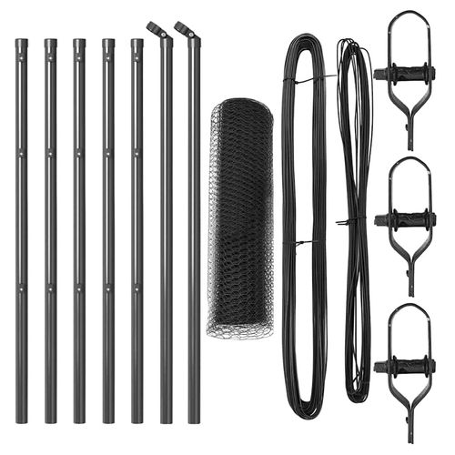 Ogrodzenie z słupkami Szary 0.6 x 10 m Stal pokryta PCV na Arena.pl