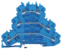 Wago złączka 3-piętrowa na szynę DIN 2,5mm2 przelotowa N/N/N 2002-3204 1szt