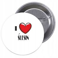Przypinki buttony I LOVE ŚLESIN z grafiką HIT