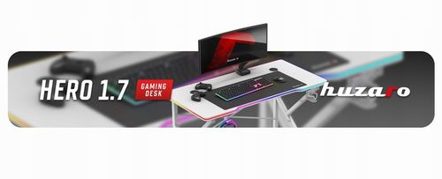 Biurko Gamingowe RGB Stolik Biurowy Gracza LED z Pilotem Carbon Huzaro na Arena.pl