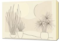 Obraz 70x50cm Roślinność w Pastelu