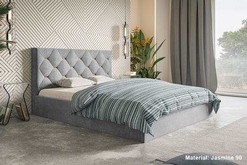 Łóżko tapicerowane  slim4 120x200 ze stelażem i pojemnikiem kolory na Arena.pl