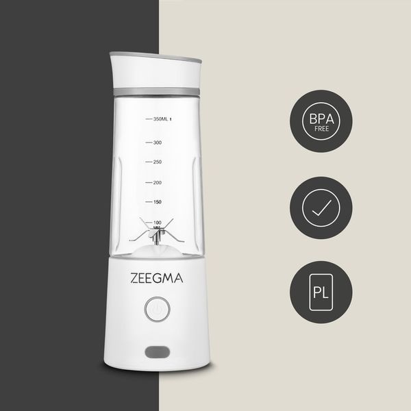 BLENDER BEZPRZEWODOWY KIELICHOWY 450ml 300W BIAŁY zabierz ze sobą! Zeegma zdjęcie 15