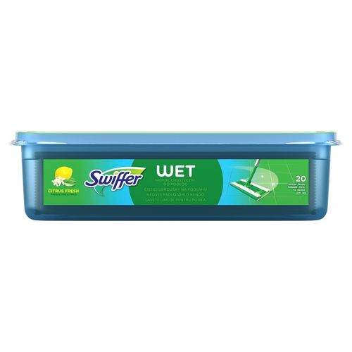 Swiffer Citrus Fresh, Ściereczki mokre do podłóg, wkłady wymienne, 20 sztuk na Arena.pl