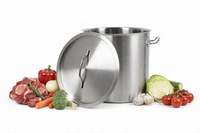 Garnek stalowy ze stali nierdzewnej gastro 21L wysoki 30x30 ROSSNER T8008